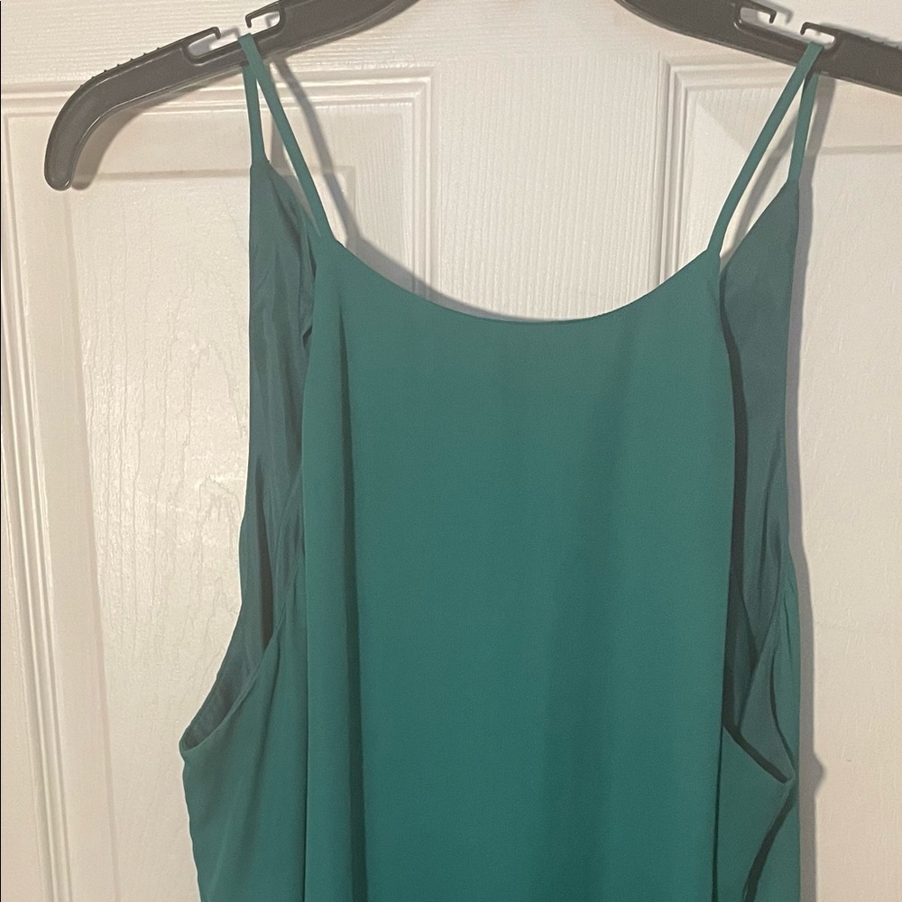 Teal Blue Flowy Midi Dress